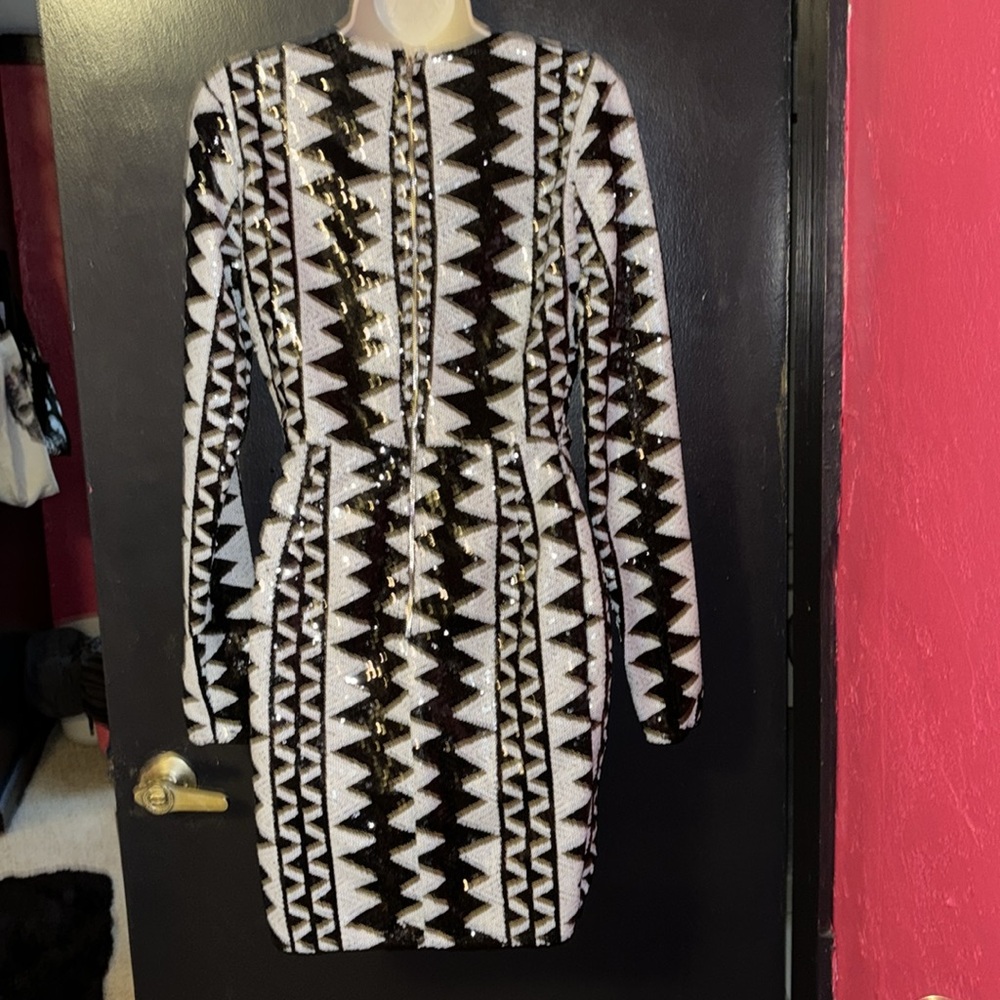 From Hot Miami Styles. Baddie sequined mini party cocktail dress. Size large - Picture 7 of 14